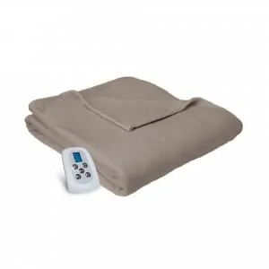 Serta Brushed Microfleece Electric Heated Blanket with Programmable Digital Controller
