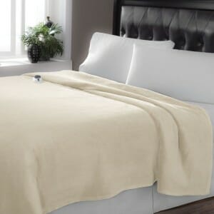 Serta Luxe Plush Low-Voltage Electric Heated Micro-Fleece Blanket, Queen