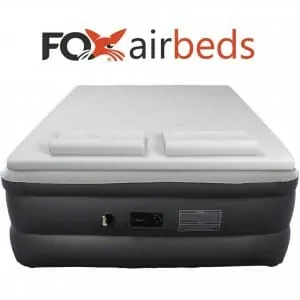 Fox Air Beds Plush High Rise Inflatable Air Mattress with Premium Gel Memory Foam Mattress Topper