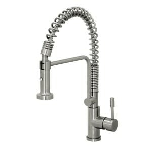 Geyser GF51-S Geyser Stainless Steel Commercial-Style Coiled Spring Kitchen Pull-Out Faucet