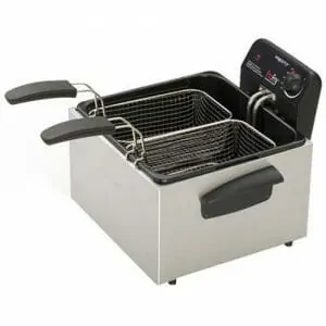 Presto 05466 Stainless Steel Dual Basket Pro Fry Immersion Element Deep Fryer
