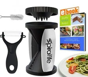 Electric Spiralizers & Dicers, Gourmia GES580 Electric Spiralizer and  Slicer for Vegetables & Pasta Maker with 3 Blades for Spaghetti Fettuccine  & Ribbon Noodles Free Recipe Book Included