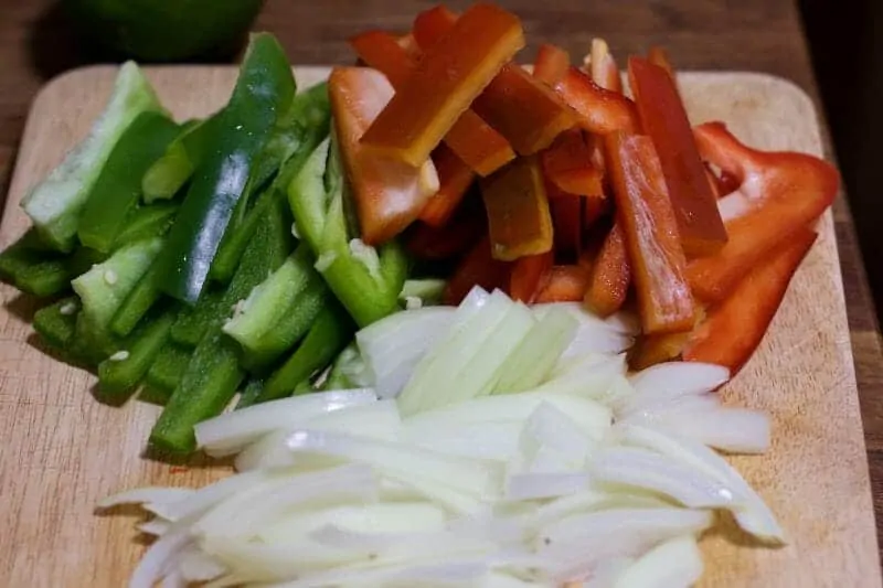 Steak Burrito Step 2 Slice Veg