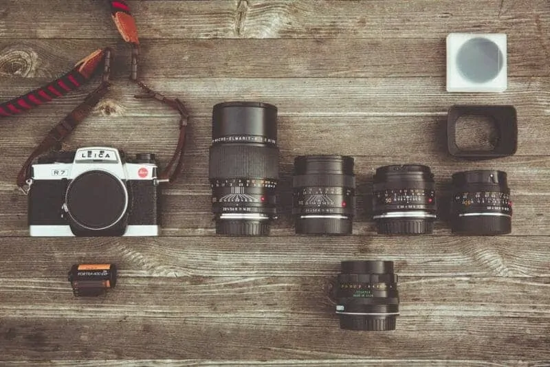Camera with Various Lenses