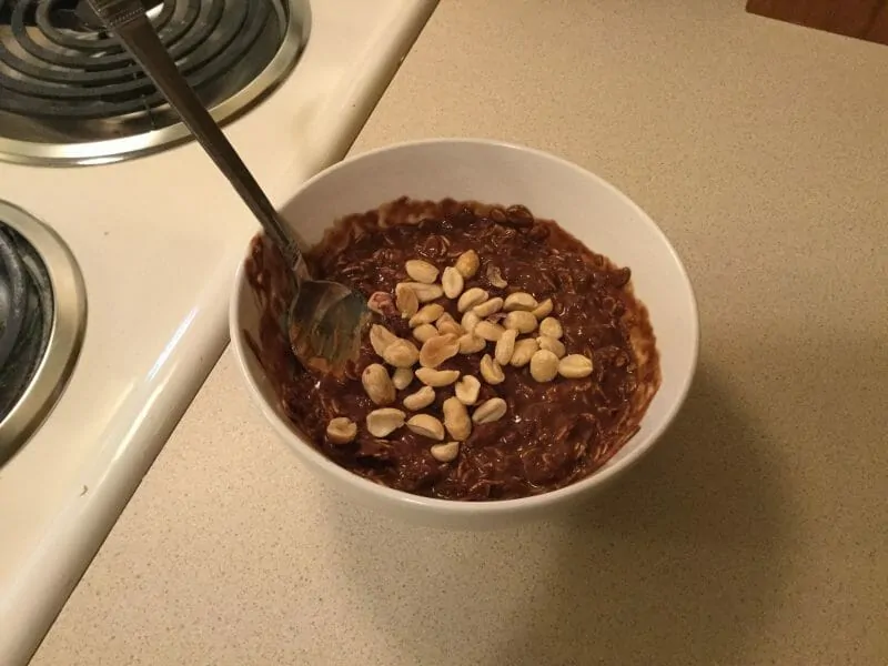 Choco PB Oatmeal Step7 Peanuts