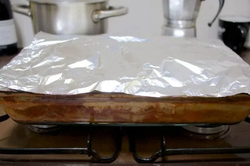 Traditional Lasagna Step 6 Cover and Bake