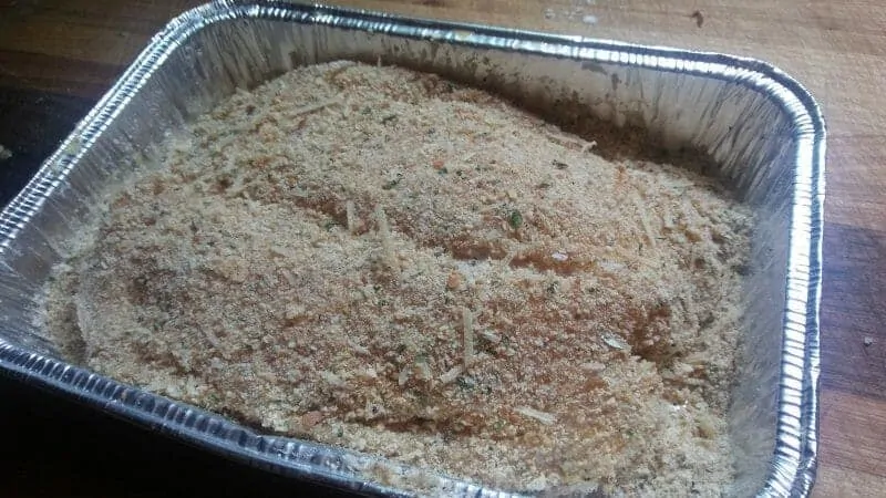 Chicken in bread crumbs