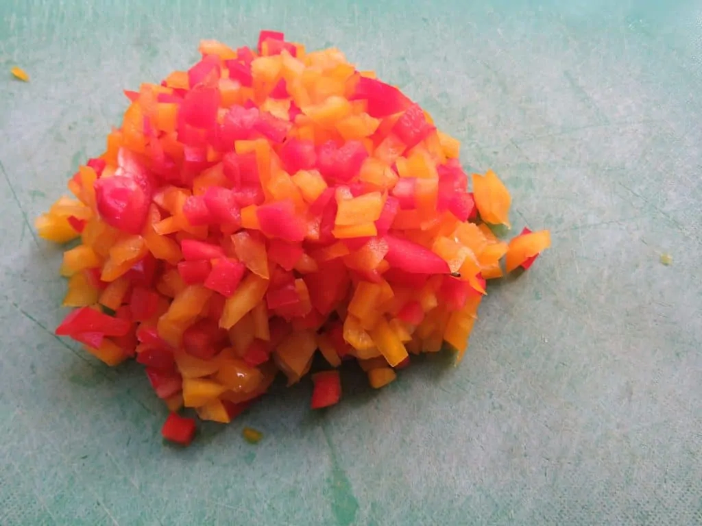 Chili Con Carne Chopped peppers Step 3 before Step 4