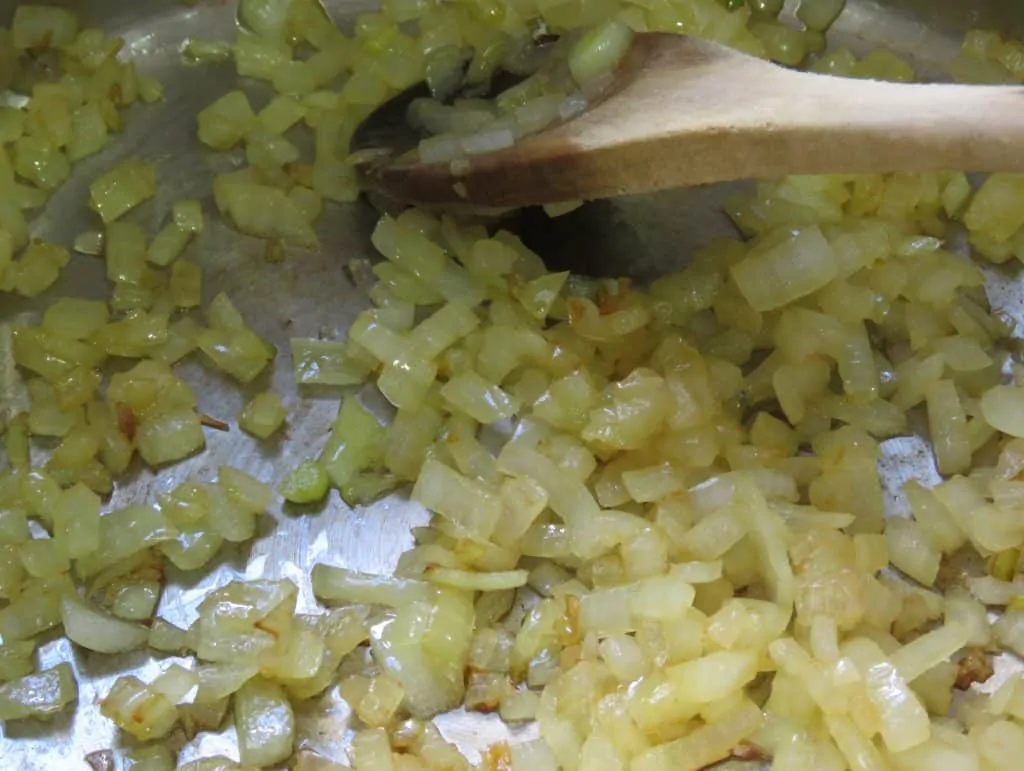 Chili Con Carne cooked onions Step 4 before While stirring