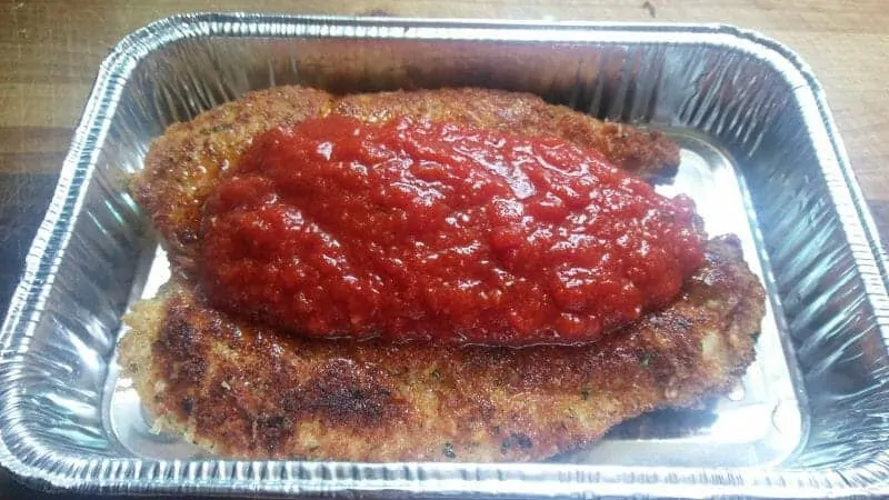 Marinara on chicken breast