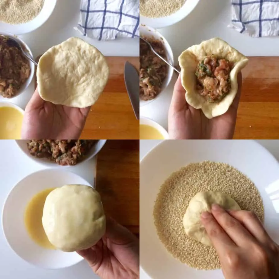 10.meatpie wrap the pies and dip them