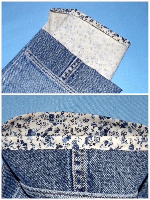 Upcycle Jean Crossbody Purse Step11 12 attach lining