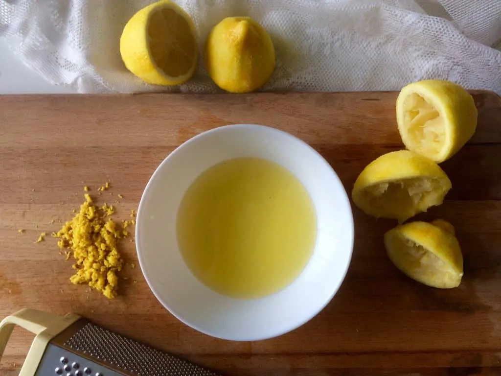 2.cupcakes squeeze and zest three whole lemons