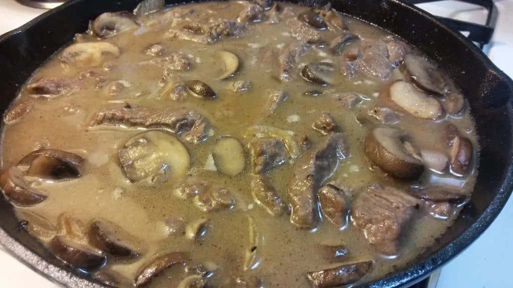 Deglazing the pan