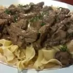 Finished Beef Stroganoff