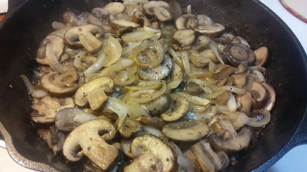 Sauteed mushrooms and onions