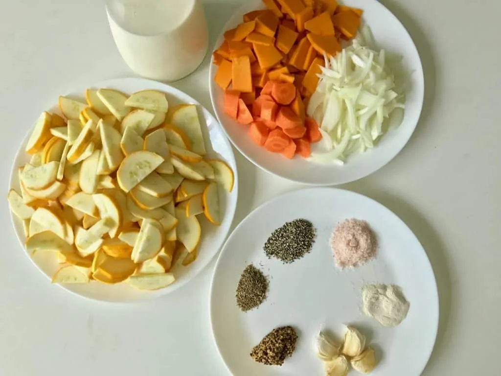 1.squash casserole chop all the vegetables