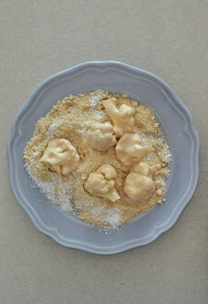 Coat cauliflower in breadcrumbs