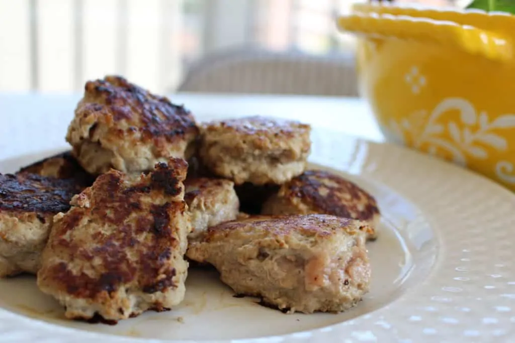 Frikadeller Finished Product Salad In Background
