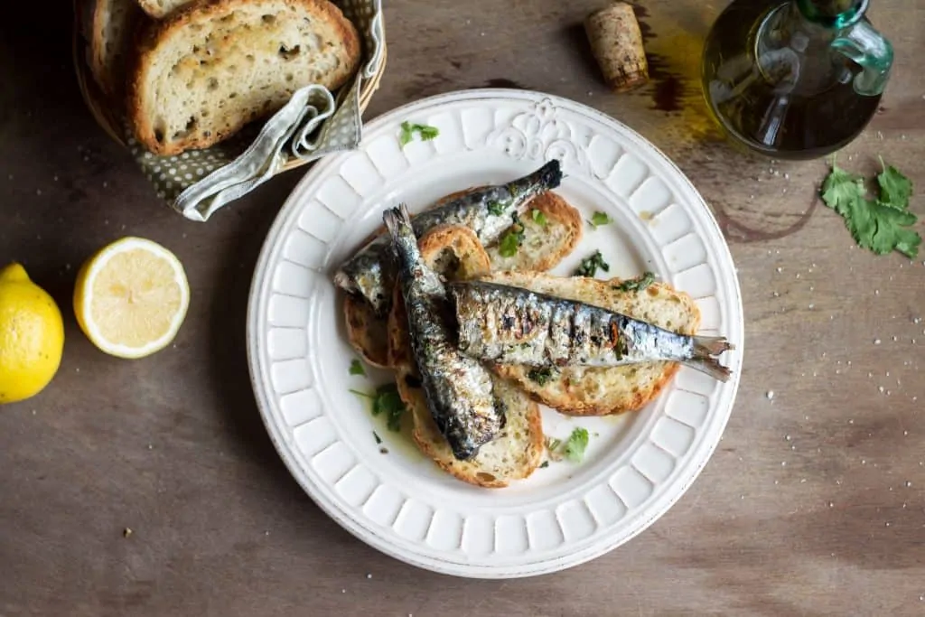 Grilled Piri Piri Sardines on Crusty Bread Complete 2