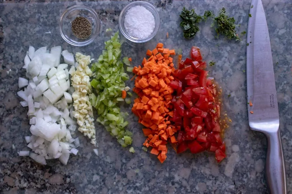 Honey Mustard Glazed Meatloaf Step 1 Cut the Vegetables