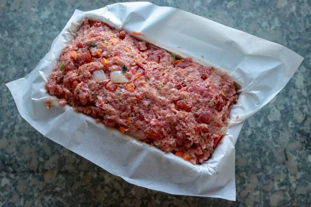 Honey Mustard Glazed Meatloaf Step 5 Line Loaf Pan and Fill with Meatloaf Mixture