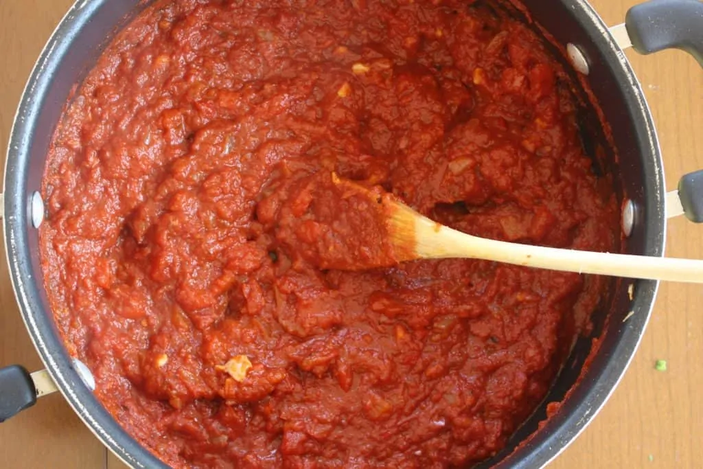 Shakshuka Step 4 Tomato Sauce From Above