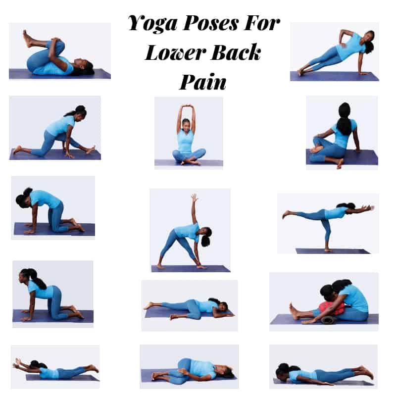 Infographic Of 10 Yoga Poses For Back Pain Relieve In Flat Design ...