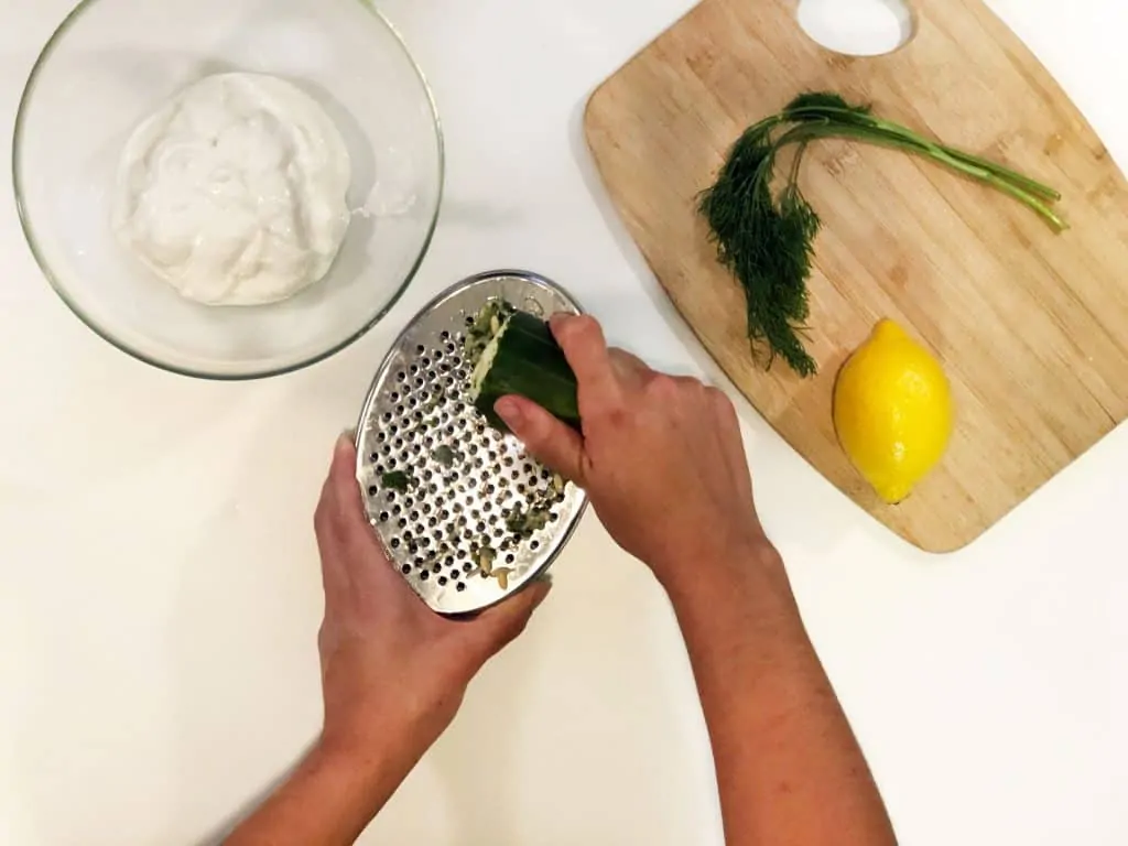 tzatziki 2 shred cucumber
