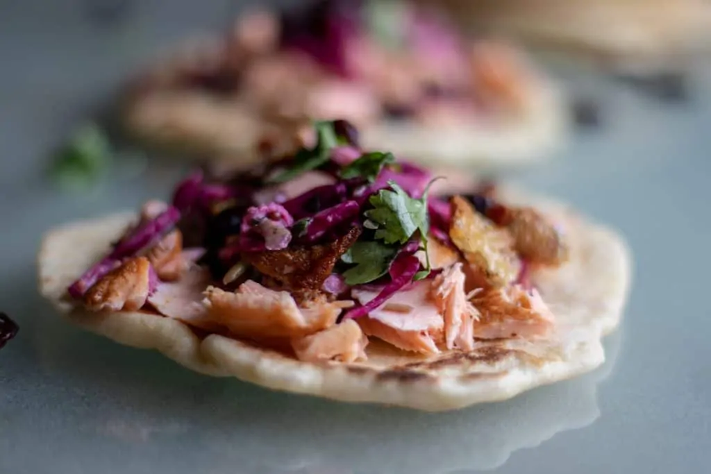 Salmon Tacos With Red Cabbage and Green Apple Slaw completed2