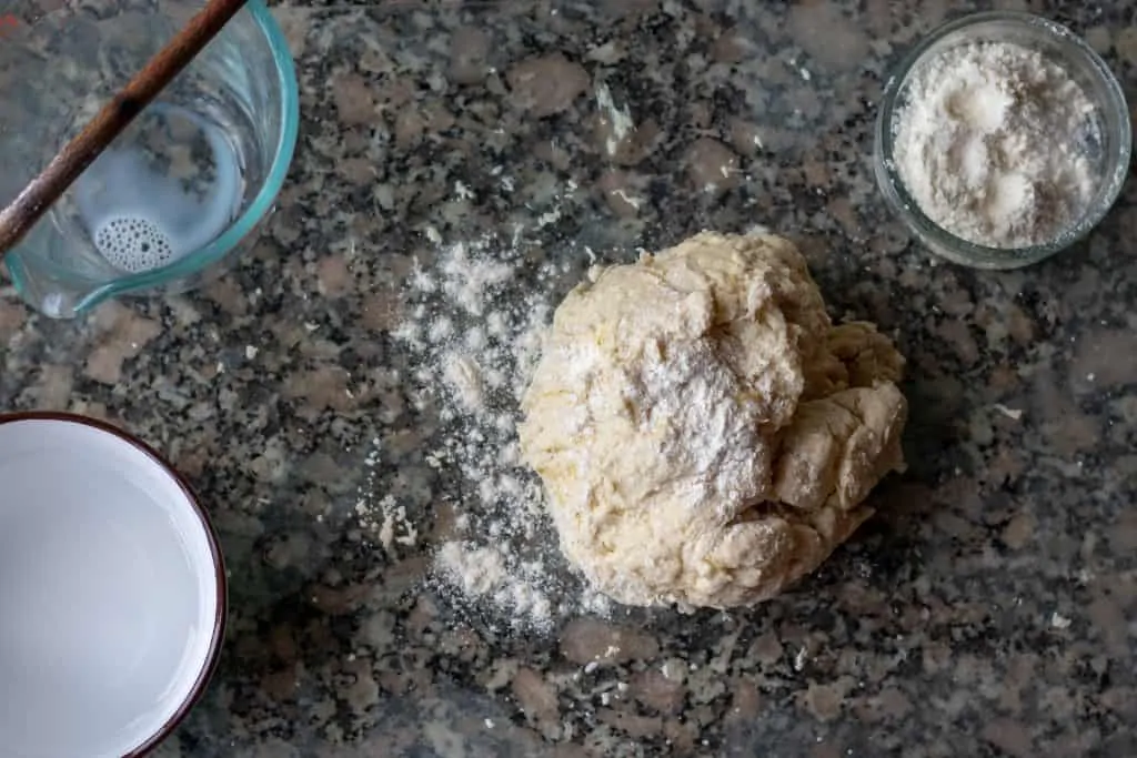 Salmon Tacos With Red Cabbage and Green Apple Slaw step 2 turn dough onto floured surface