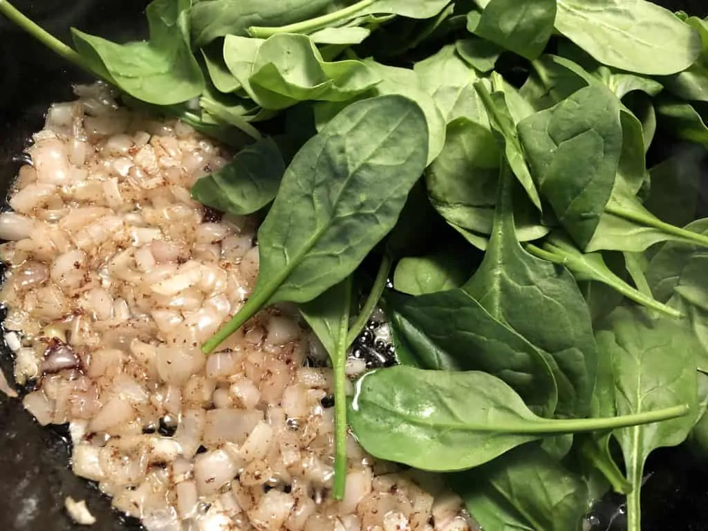 9. Shallots and Spinach