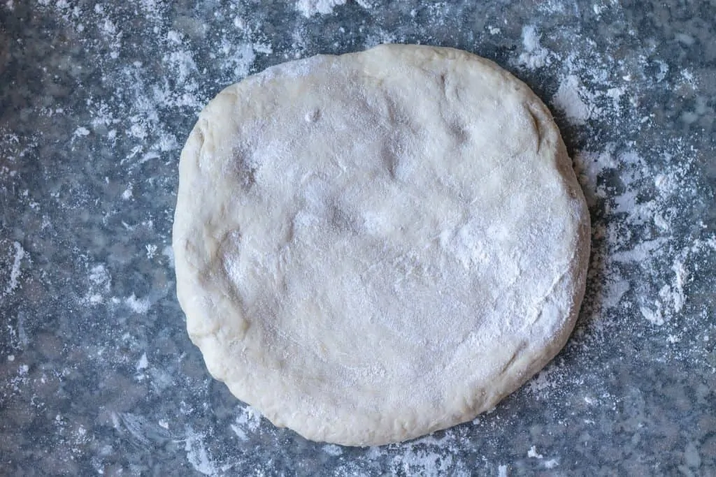 French Bread Step 5 pat out dough