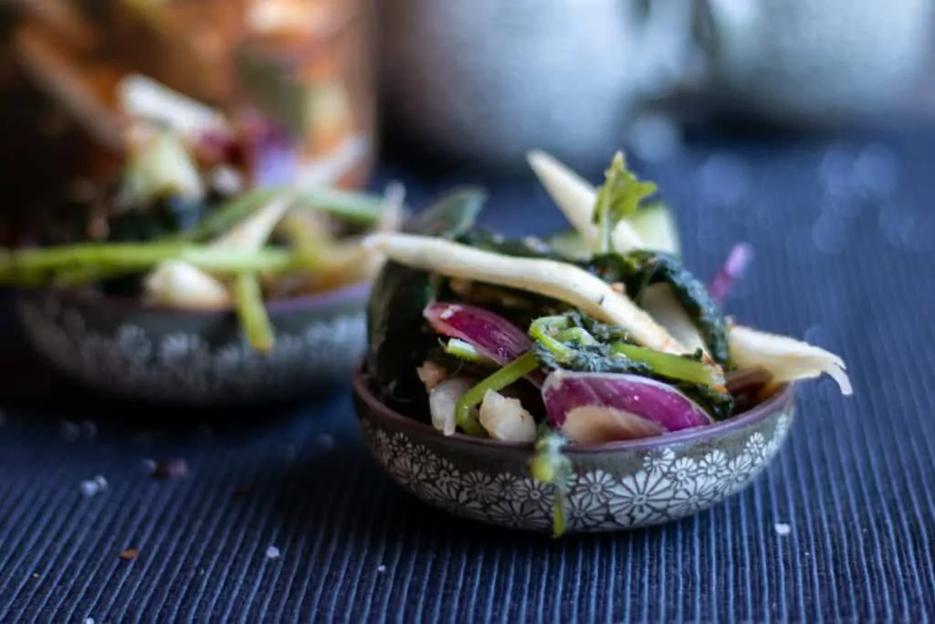 Daikon Radish Greens Kimchi Complete 1