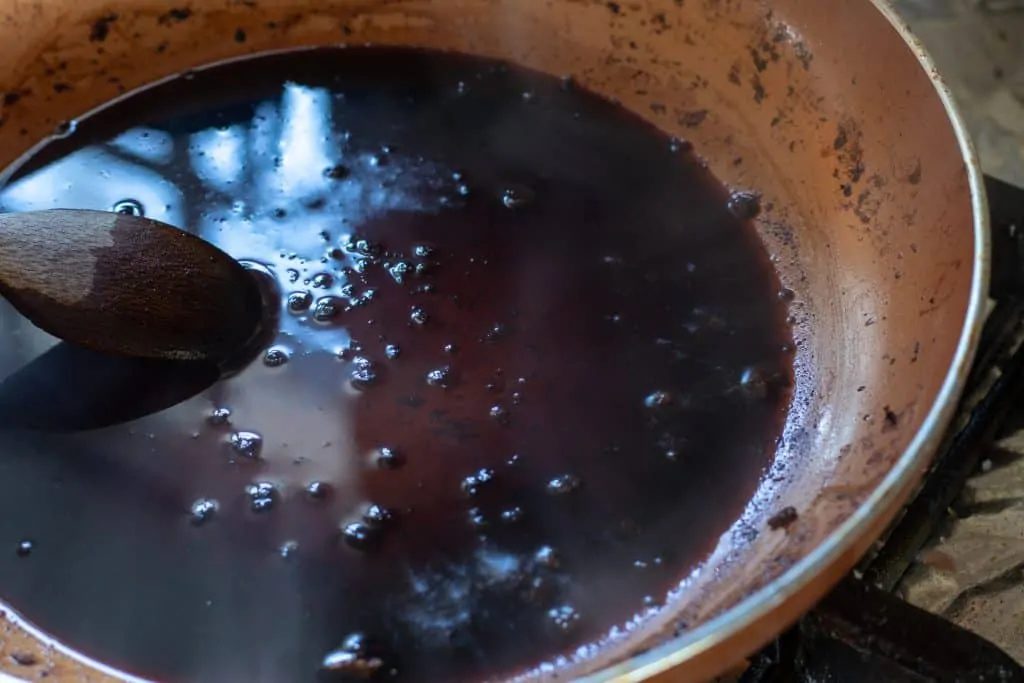 Salisbury Mushroom Steak with Gravy and Creamy Horseradish and Sautéed Spinach Step 11 Add the Balsamic