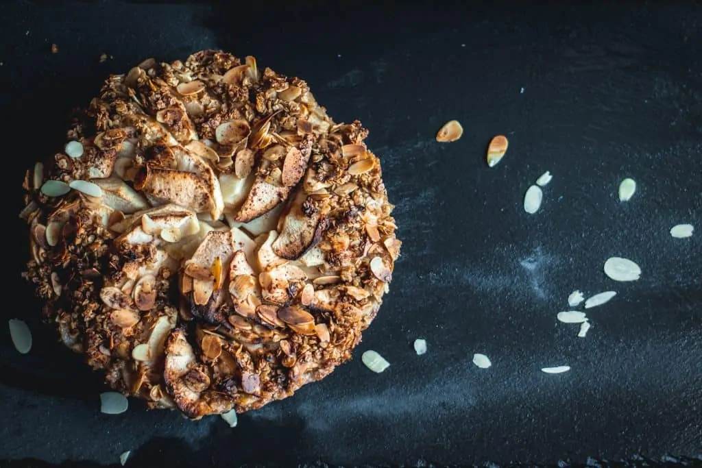 Apple Pie with Oatmeal Crust and Almond Granola Topping Completed 1 1