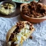 Slow Cooker Lentil Chili Coney Island Vegetarian Hot Dogs Completed 2