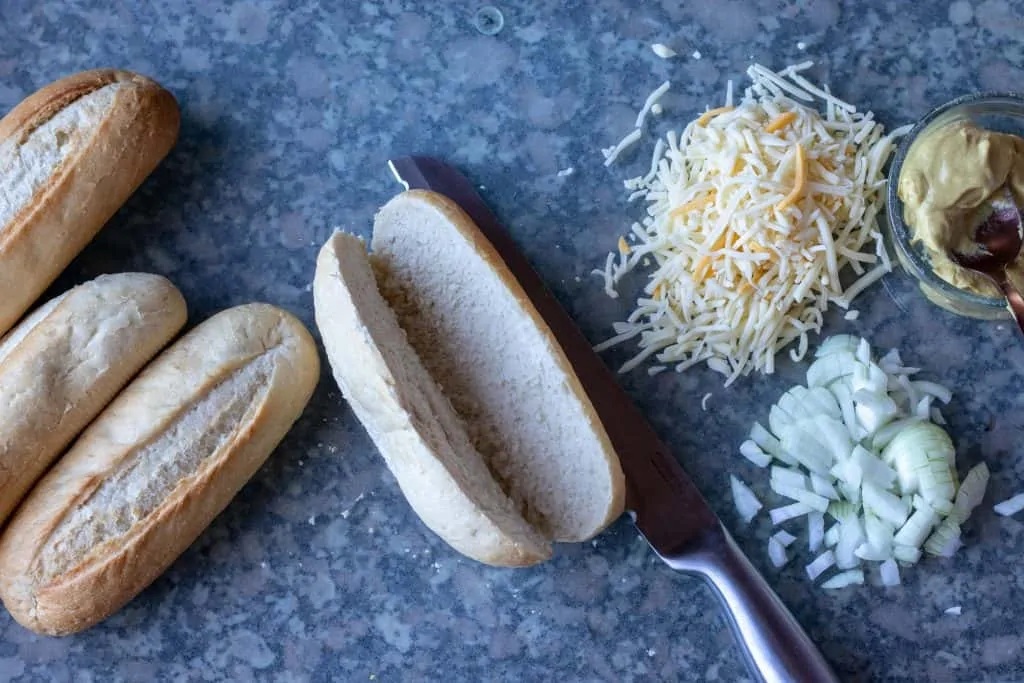 Slow Cooker Lentil Chili Coney Island Vegetarian Hot Dogs Step 6 cut the buns