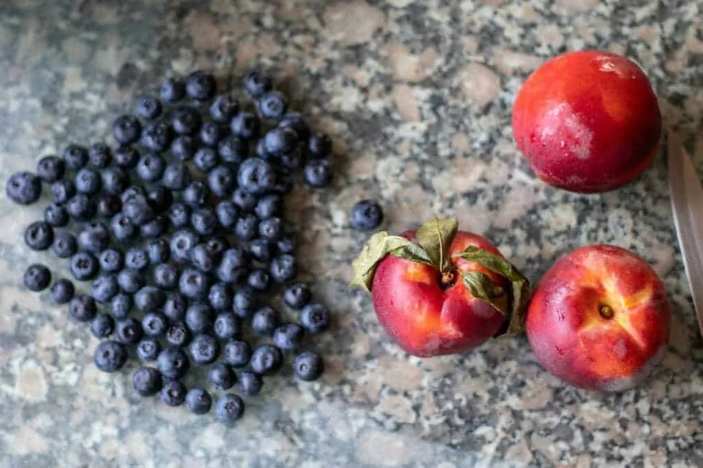 Blueberry and Nectarine Dessert Pierogi Step 5 wash the blueberries and nectarines