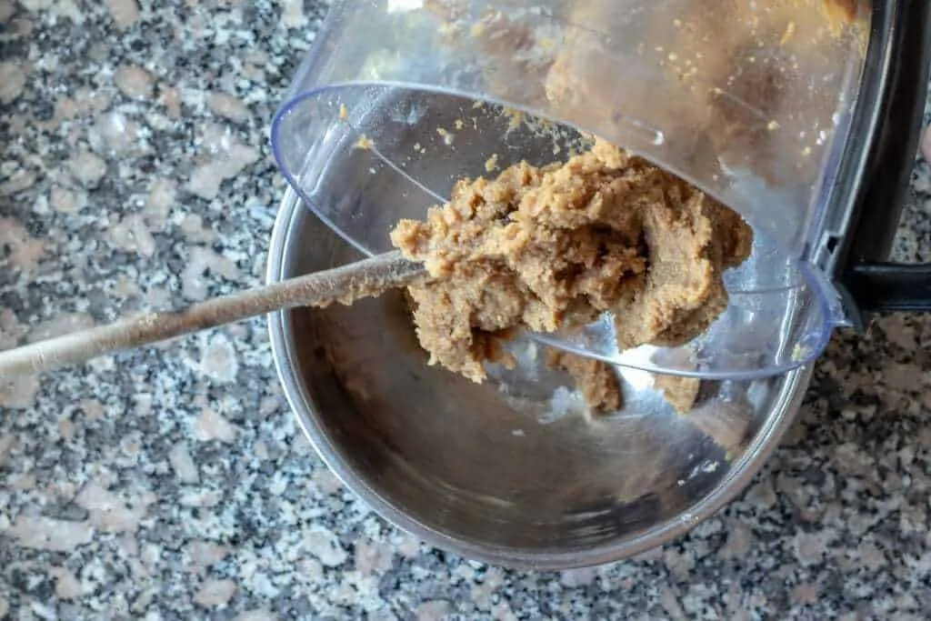 Dark Chocolate Buckeye Candies with Homemade Peanut Butter Step 3 chill peanut butter