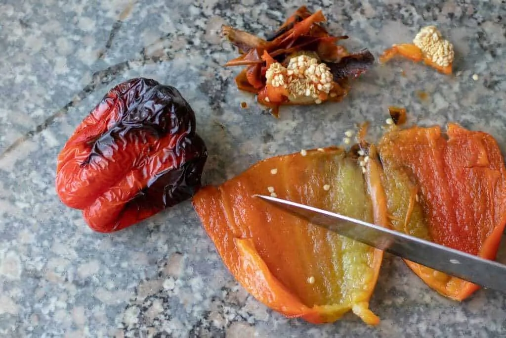 Portuguese Piri Piri Pepper Whiskey Sauce Step 3 CHOP BELL PEPPERS