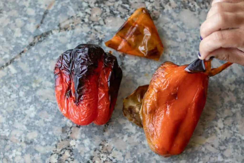 Portuguese Piri Piri Pepper Whiskey Sauce Step 3 PEEL BELL PEPPERS