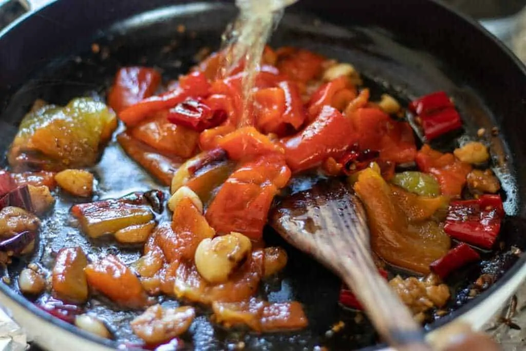 Portuguese Piri Piri Pepper Whiskey Sauce Step 5 ADD WHISKEY TO PEPPERS