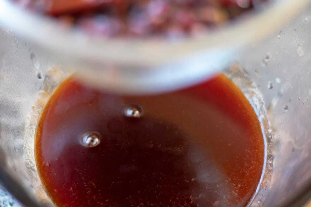 Pomegranate Orange Barbecue Sauce Step 7 sauce into the bowl