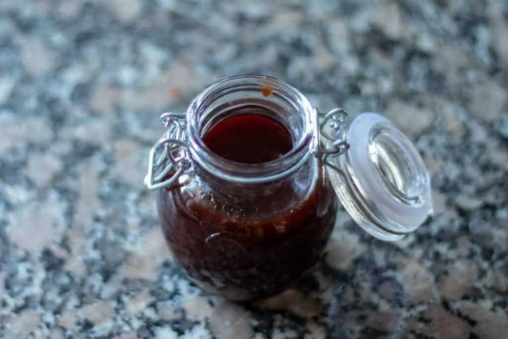 Pomegranate Orange Barbecue Sauce Step 8 bottle sauce